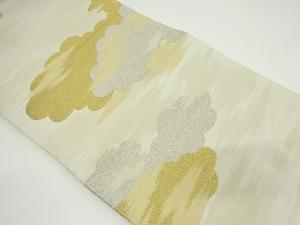 アンティーク　霞に雲模様織り出し袋帯（材料）